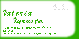 valeria kurusta business card